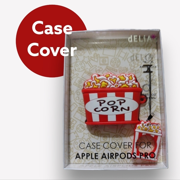 🍁 SALE 🧡 NWT Delia's Pop Corn Apple Airpods Case - Picture 2 of 3